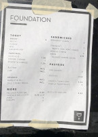 Foundation Coffee Co. menu