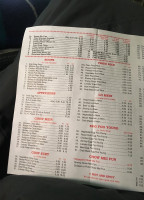 Number One Chinese Take Out menu