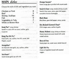 Hot Wok Bistro menu