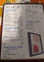 Norma Jean's menu