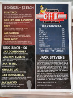 Cafe Jax menu