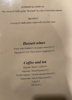 Vespucci Italiano menu