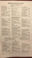 Brownstone Cafe menu