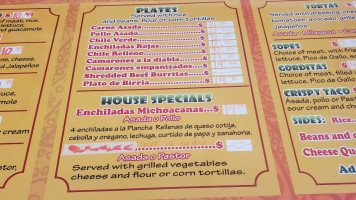 Taqueria Los Arcos menu