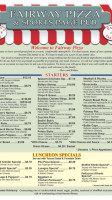 Fairway Pizza Sports Page Pub menu