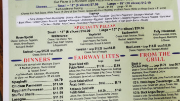 Fairway Pizza Sports Page Pub menu