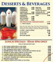 Bel Air Pizzeria menu