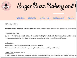 Sugar Buzz Bakery Cafe menu