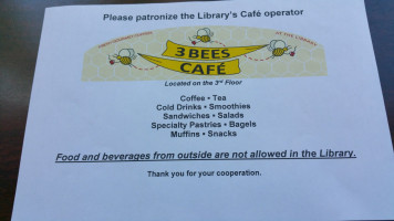 3 Bees Coffee menu