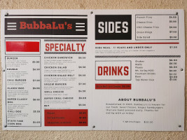 Bubbalu's In Hot Spr menu