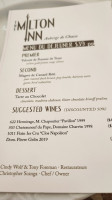 The Milton Inn menu