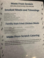 Made From Scratch menu