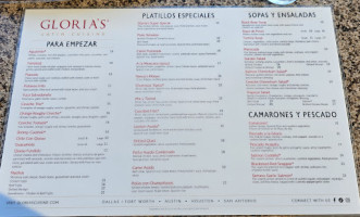 Gloria's Latin Cuisine menu