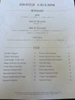 Roka Akor - Houston menu