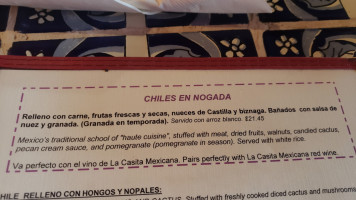 La Casita Mexicana menu