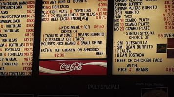 La Casita Mexicana menu