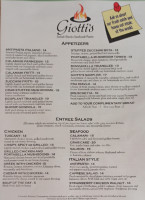 Giotti's menu