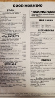 Snellgrove's menu