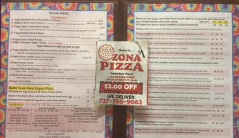 Ozona Pizza menu