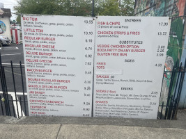 Eastside Big Tom menu