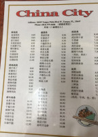 China City menu