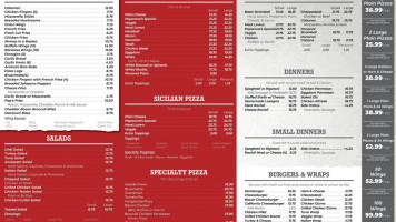 Paparone's menu