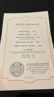 The Manor Tavern menu