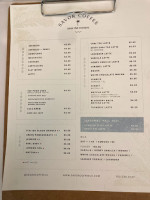 Pour Coffee House menu