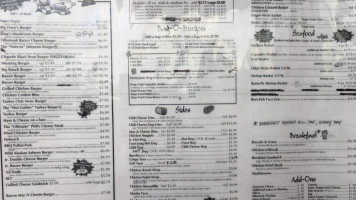 Davy's Burger Ranch menu