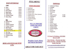 Gogo's Market And The Jazzy Chef menu