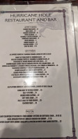 Hurricane Hole menu