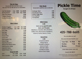 Pickle Time menu