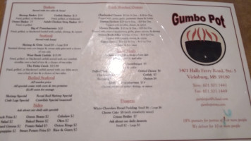 Gumbo Pot menu