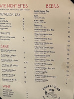 Kanpai Club menu