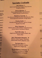 The Blind Rabbit menu