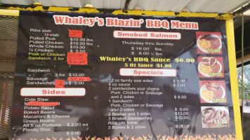 Whaley's Blazin' Bbq menu