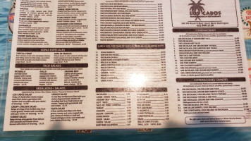 Los Cabos North Bend menu