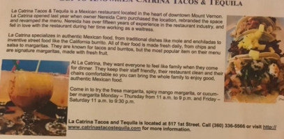 La Catrina Tacos Tequila food