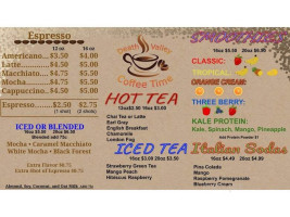 Death Valley Coffee Time menu