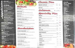 Zoni's Coal Fired Pizza menu