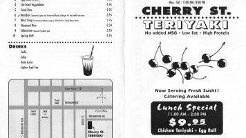 Cherry Teriyaki menu