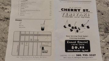 Cherry Teriyaki menu