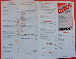 Tino's Carry Out menu