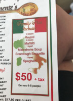 Clemente's Authentic Italian Take Out menu