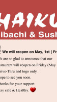 Haiku Hibachi Sushi food