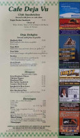 Cafe Deja Vu menu