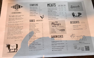 Noble Smoke menu