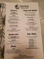 Waterfrontoo menu