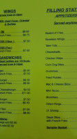 Filling Station menu