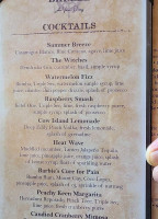 The Glendale Tavern menu